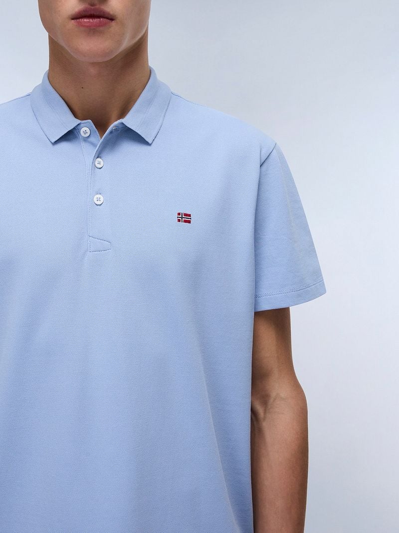 Napapijri Ealis Polo Chambray Blauw