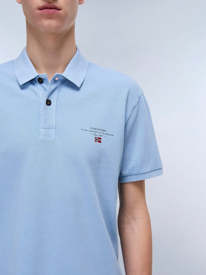 Napapijri Polo Elbas Chambray Blauw
