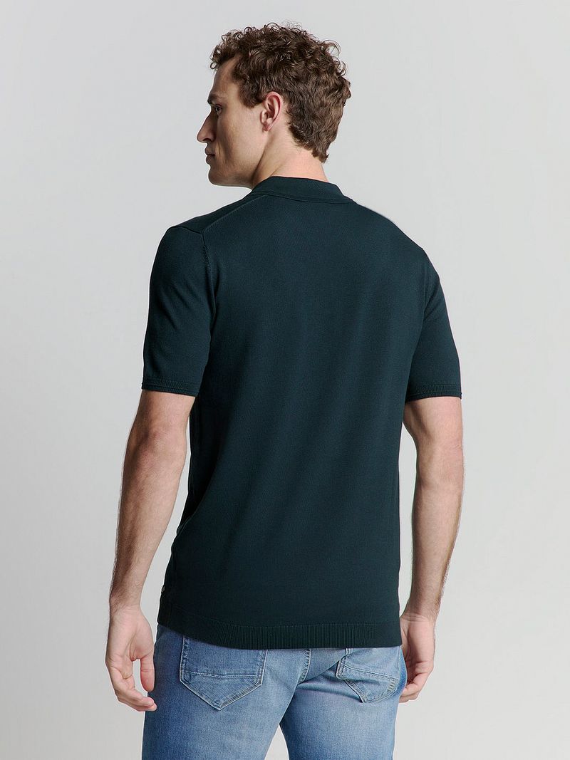 No Excess Half Zip Poloshirt Navy