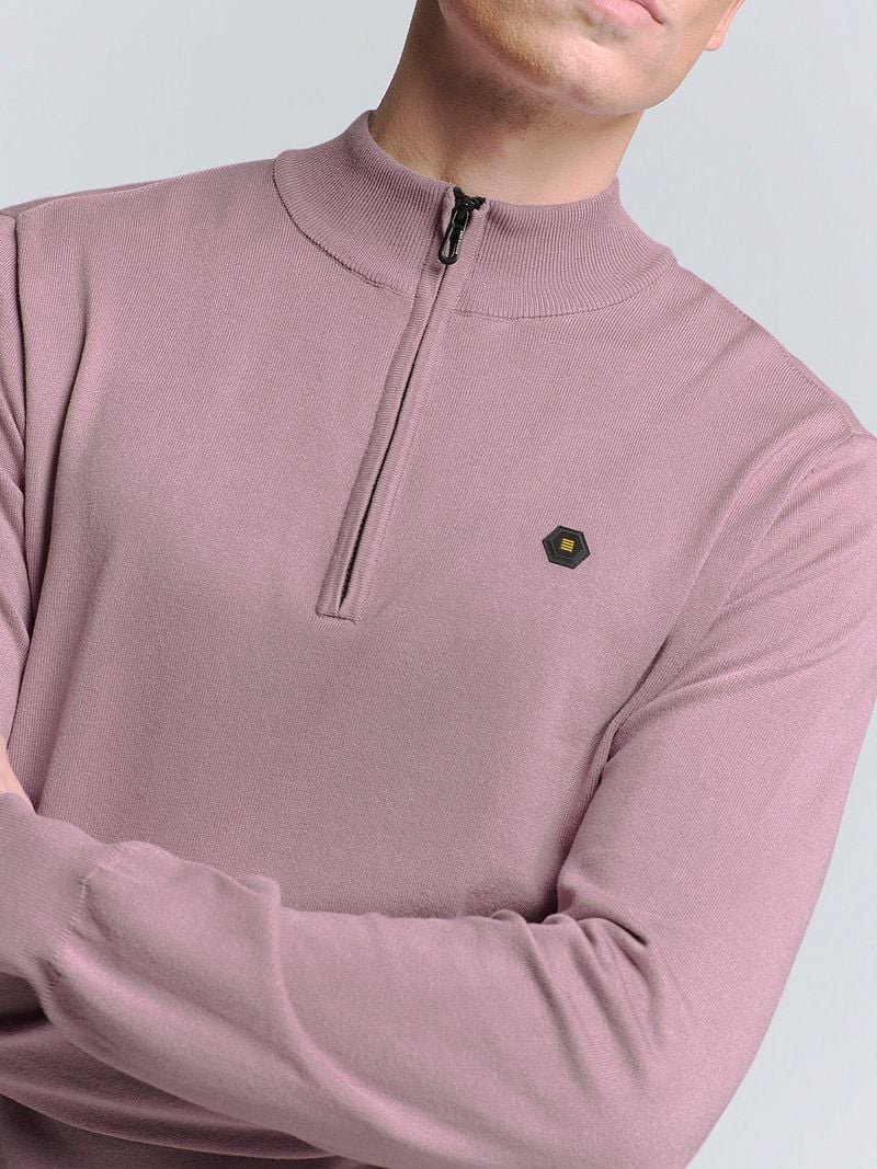 No Excess Half Zip Trui Mauve