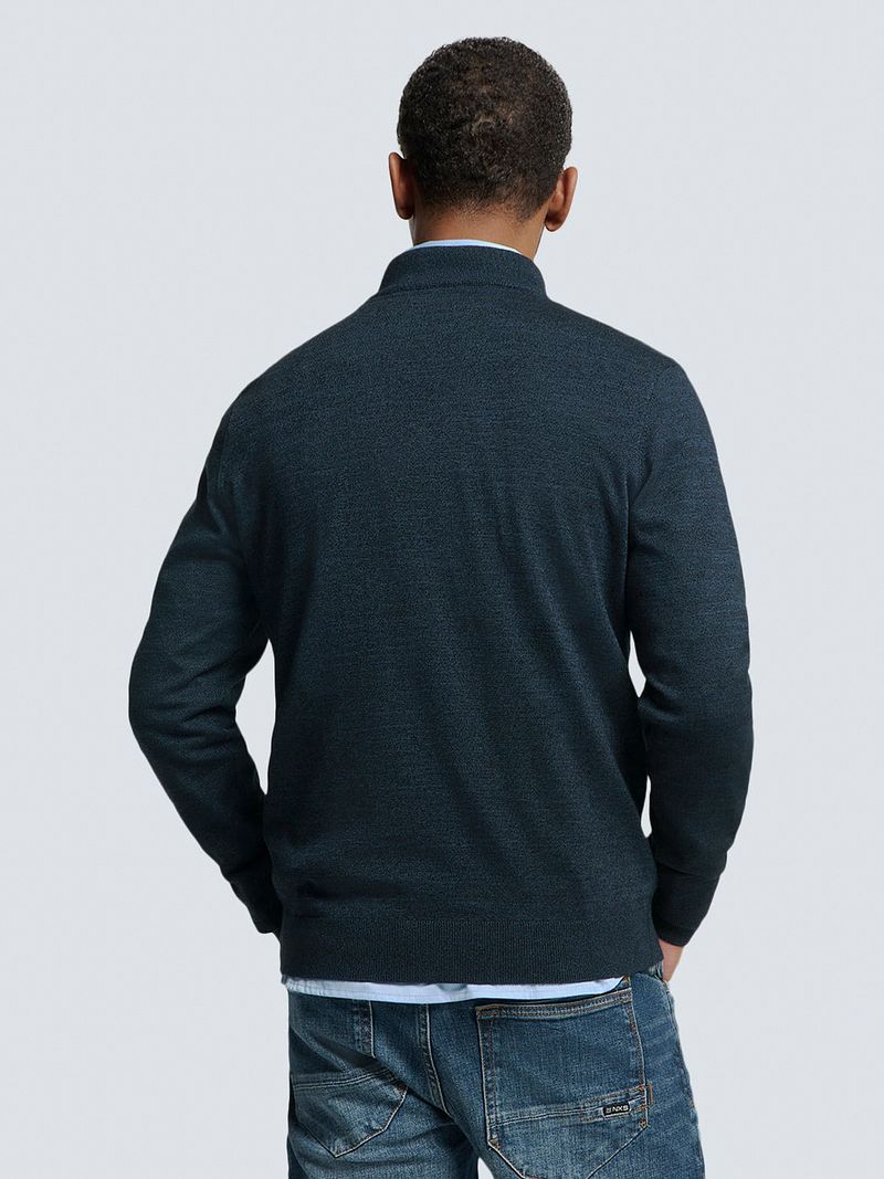 No Excess Half Zip Trui Navy