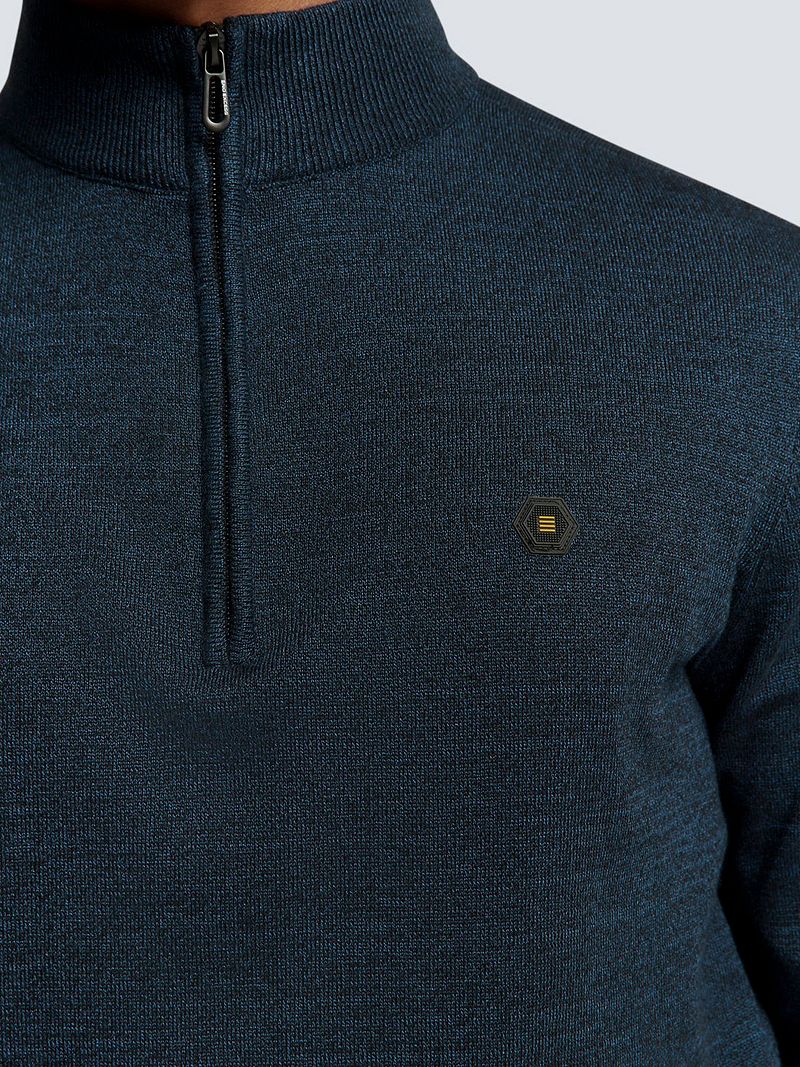 No Excess Half Zip Trui Navy