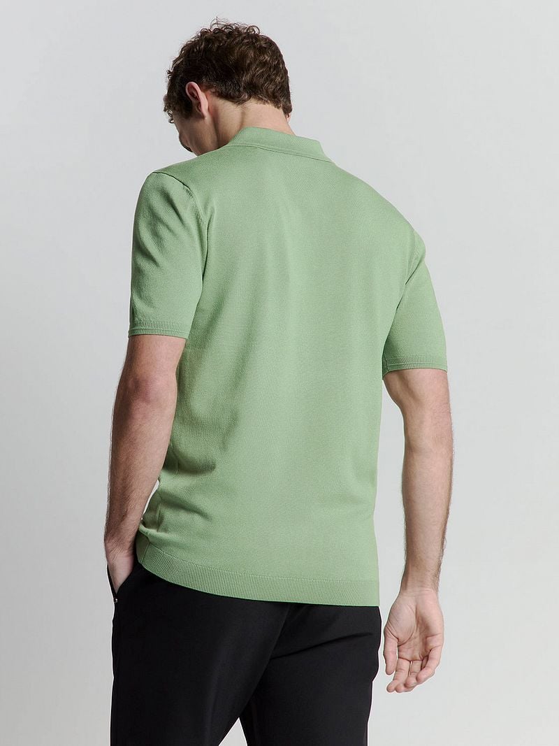 No Excess Knitted Poloshirt Groen