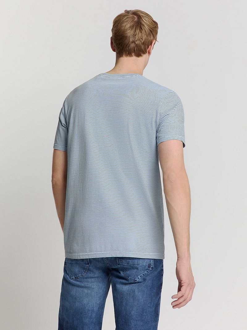 No Excess Stripes T-Shirt Lichtblauw