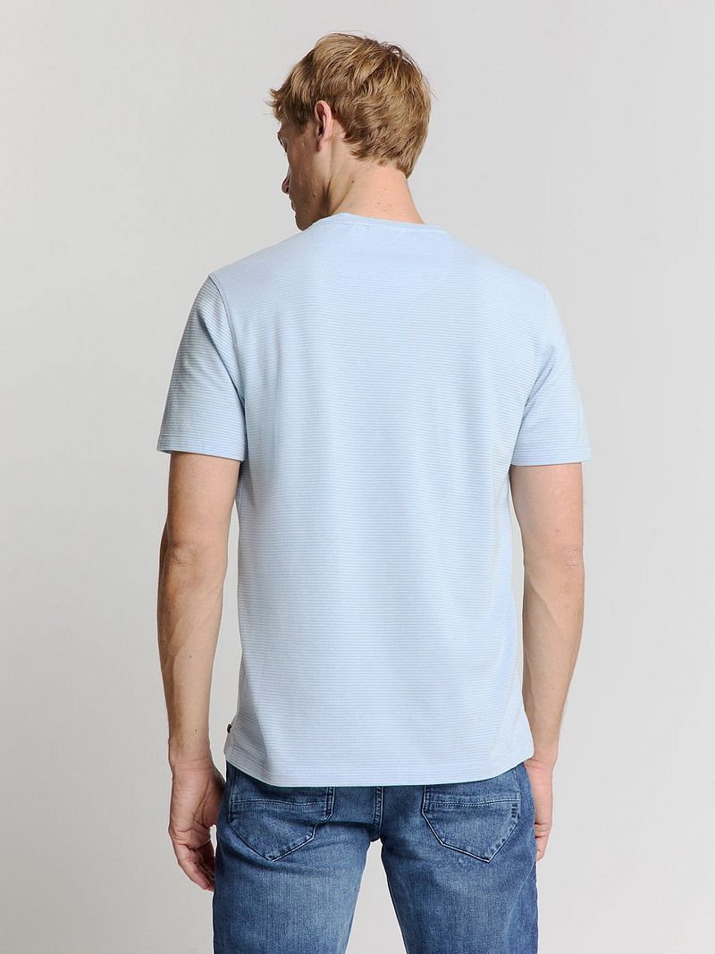 No Excess Structure T-Shirt Lichtblauw