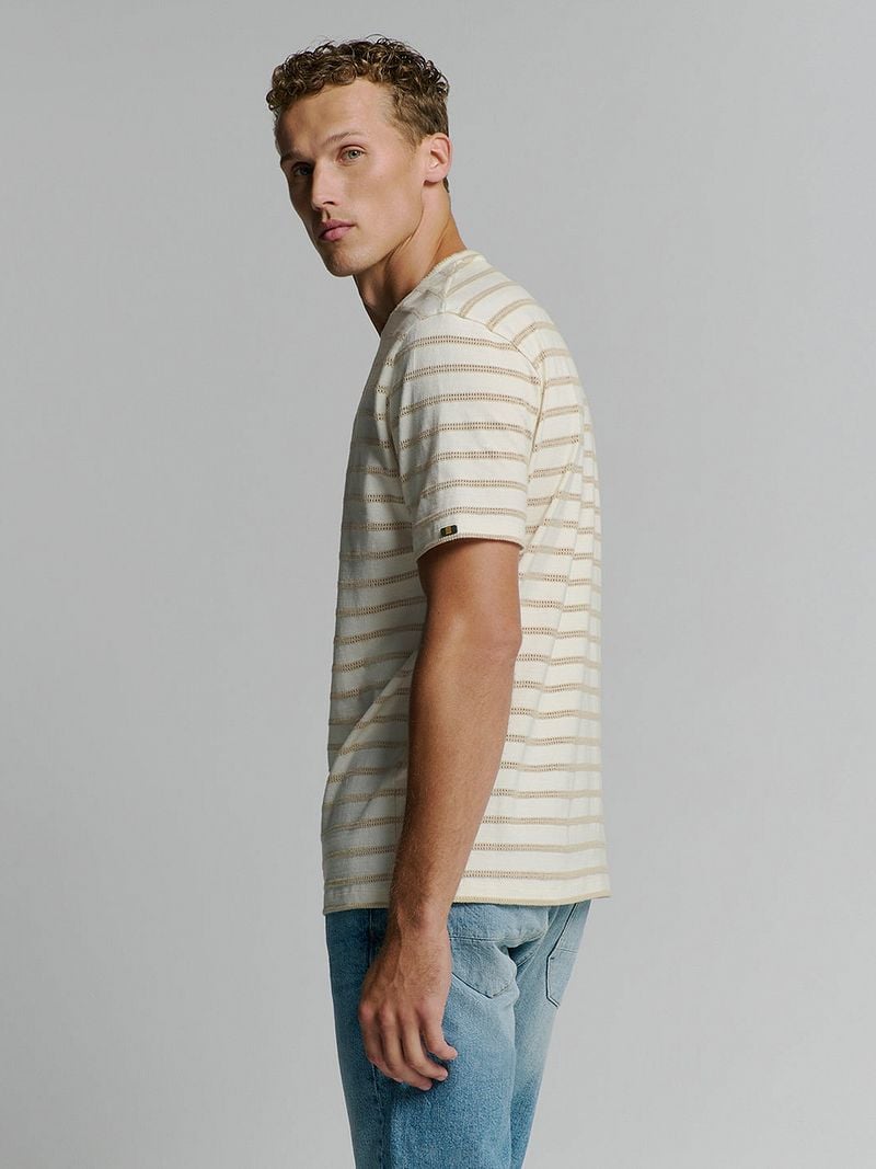No Excess No-Excess T-Shirt Crewneck Jacquard Stripes