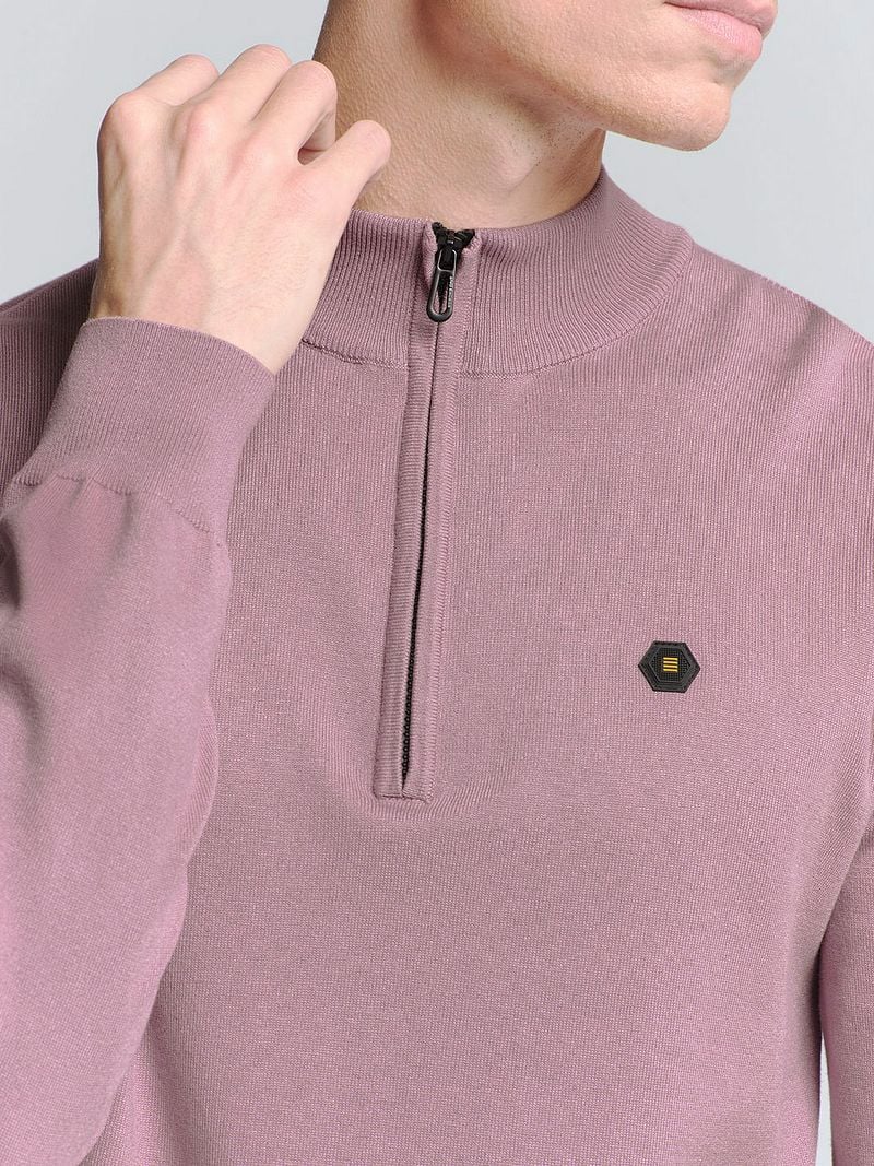 No Excess Half Zip Trui Mauve