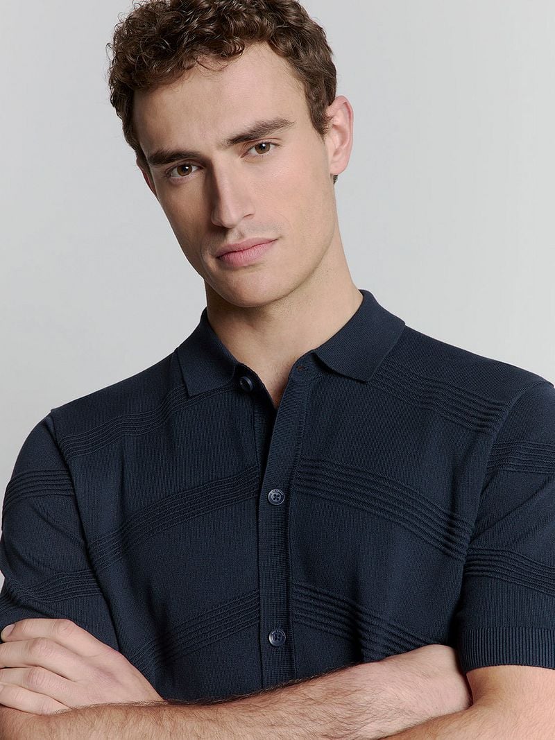 No Excess Knitted Top Navy