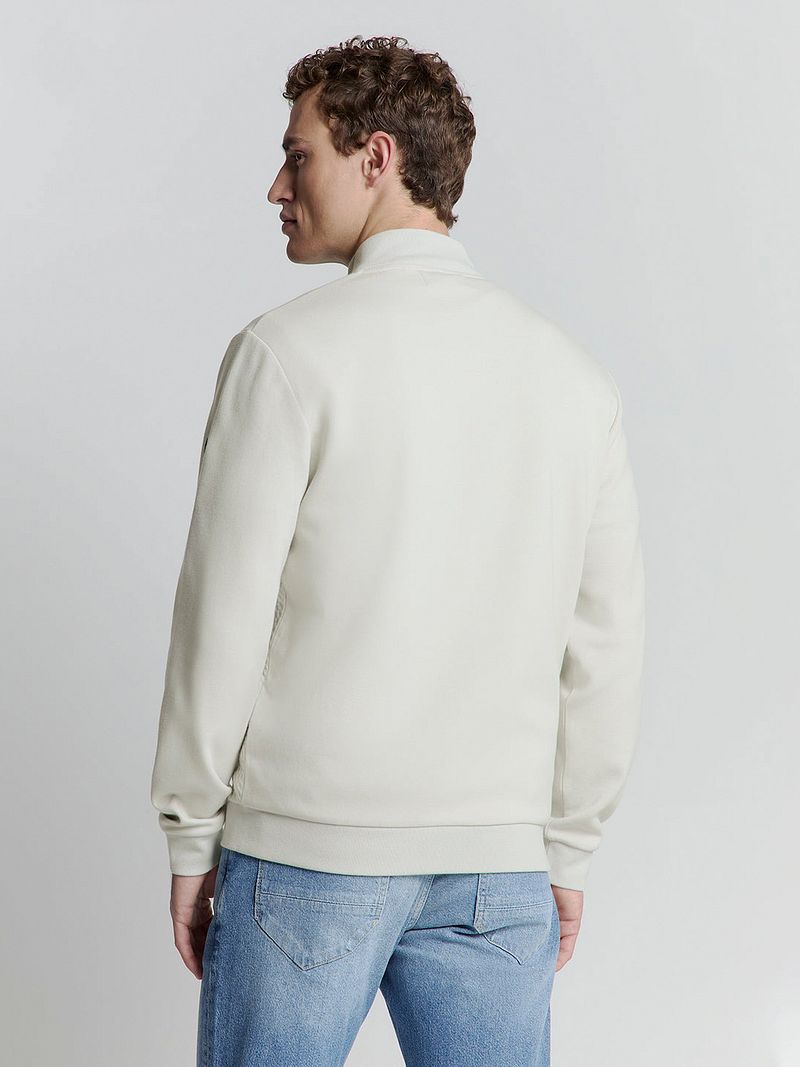 No Excess Vest Zipper Jacquard Chalk