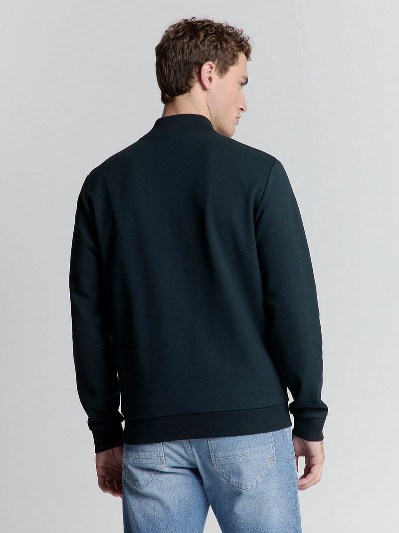 No Excess Vest Zipper Jacquard Navy