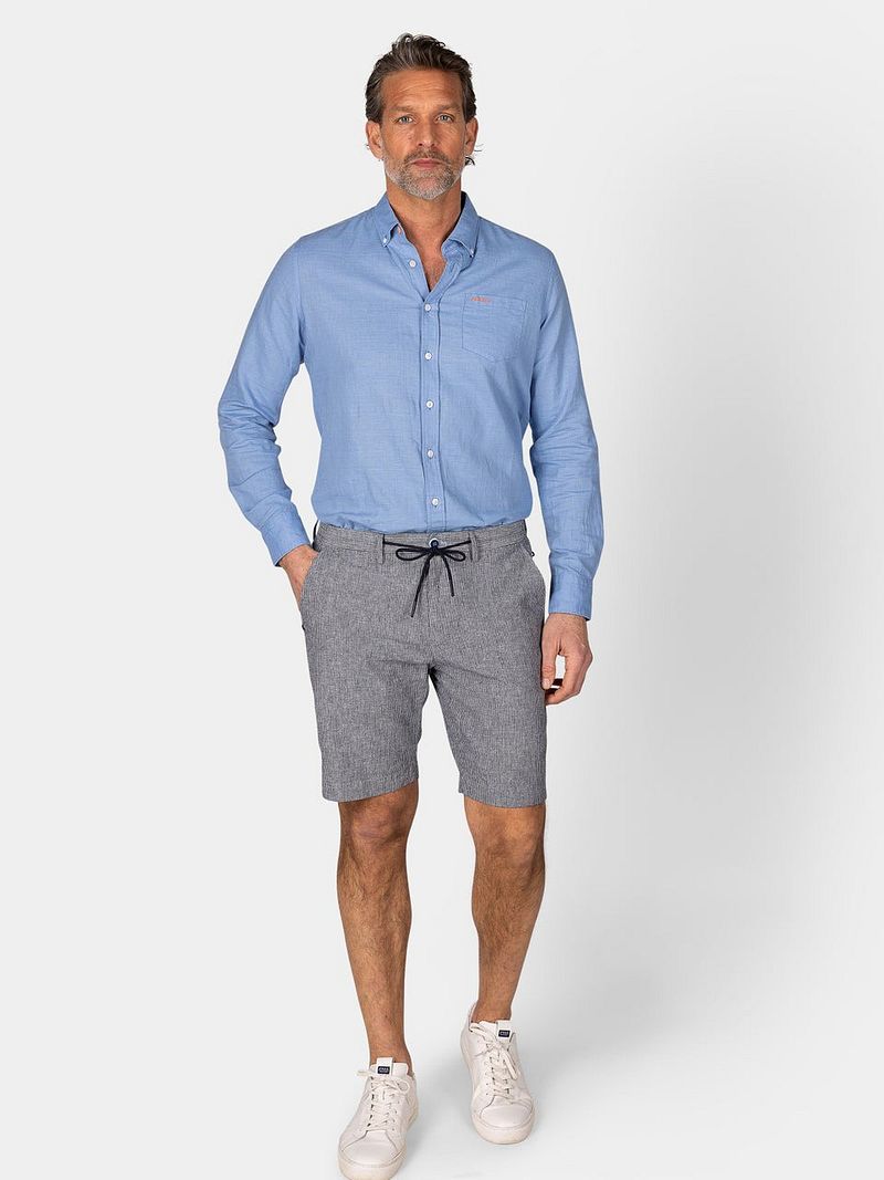 new zealand auckland NZA Shirt Clayton Linnen Blend Pacific Blue