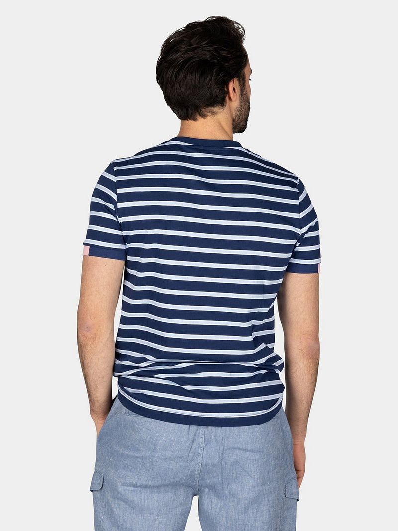new zealand auckland NZA T-shirt Noel Stripes Light Navy
