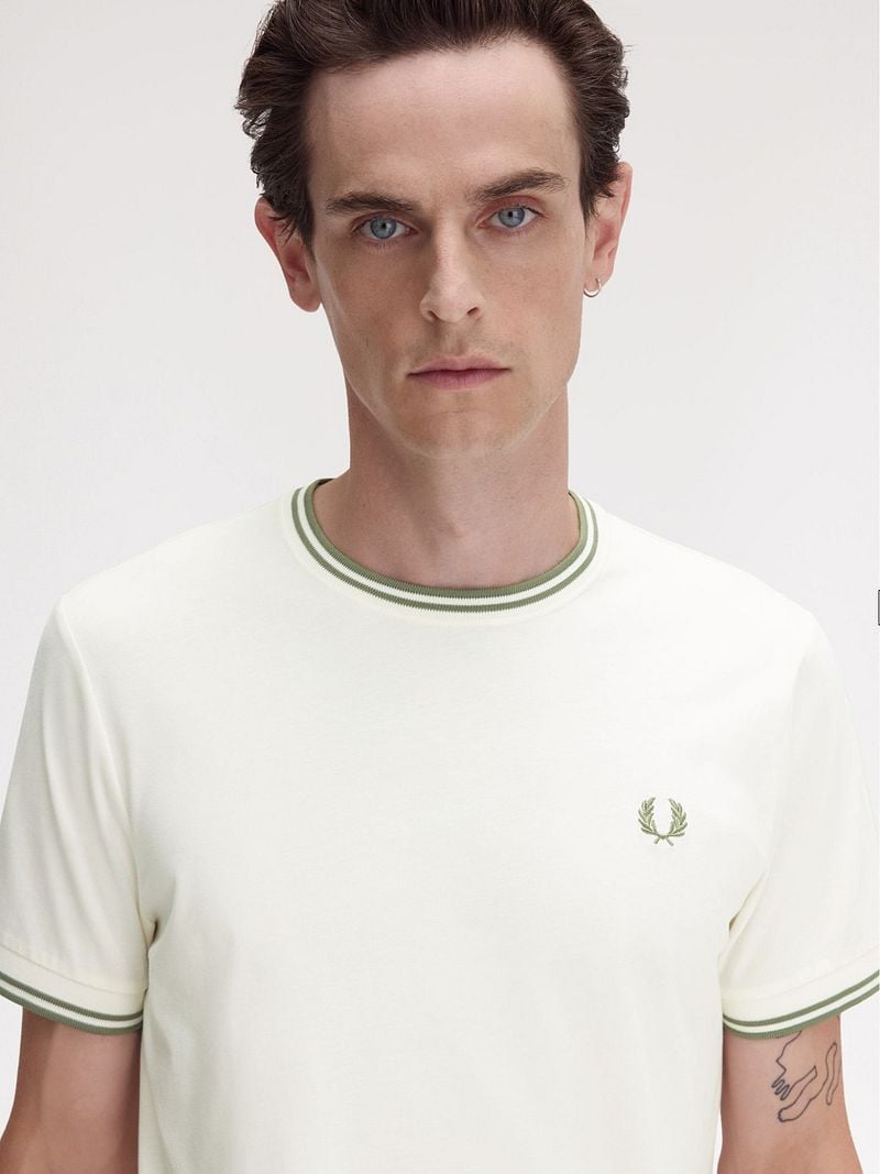 Fred Perry M1588 Twin Tipped T-shirt Off-White