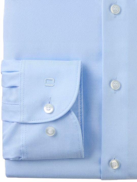 OLYMP Level Five Hemd Hellblau Twill Extra Lange Ärmel - Größe 41 günstig online kaufen