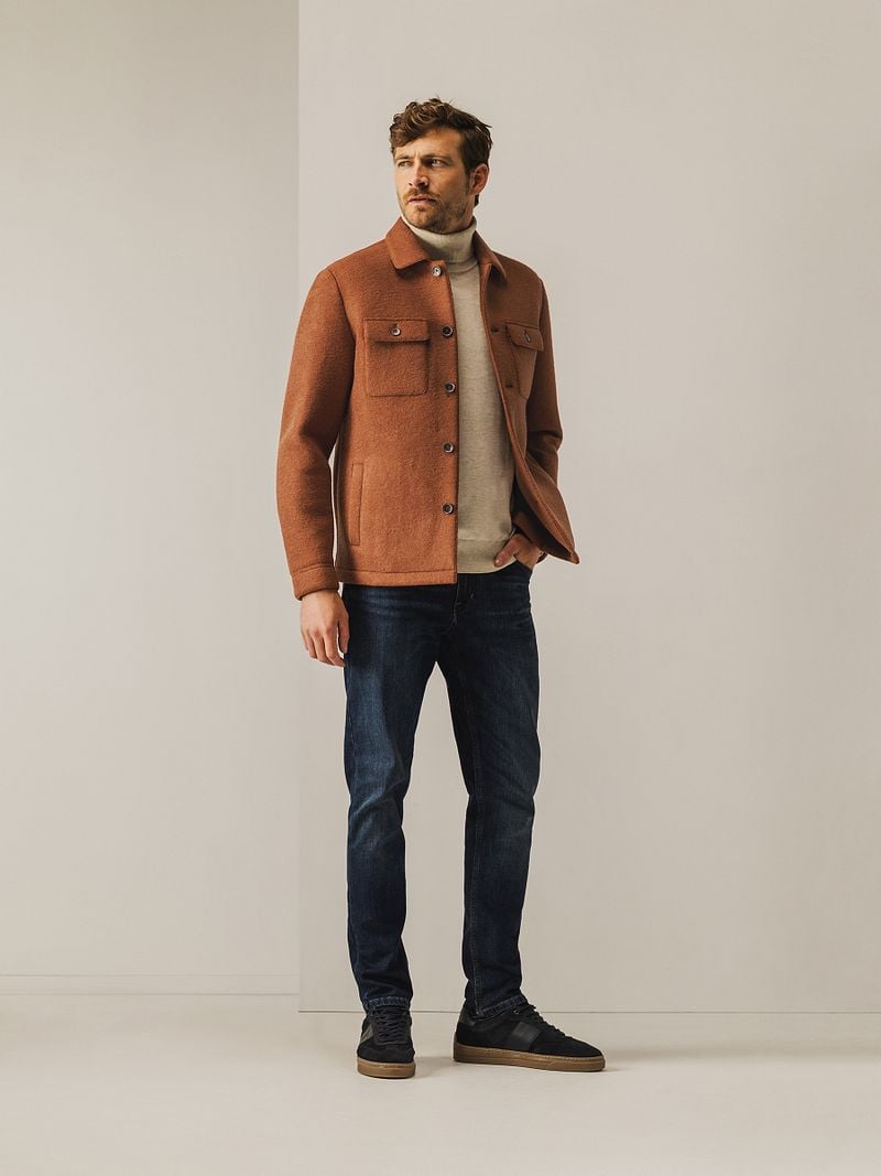 State Of Art Hemdjacke Wool Blend Brique - Größe S günstig online kaufen