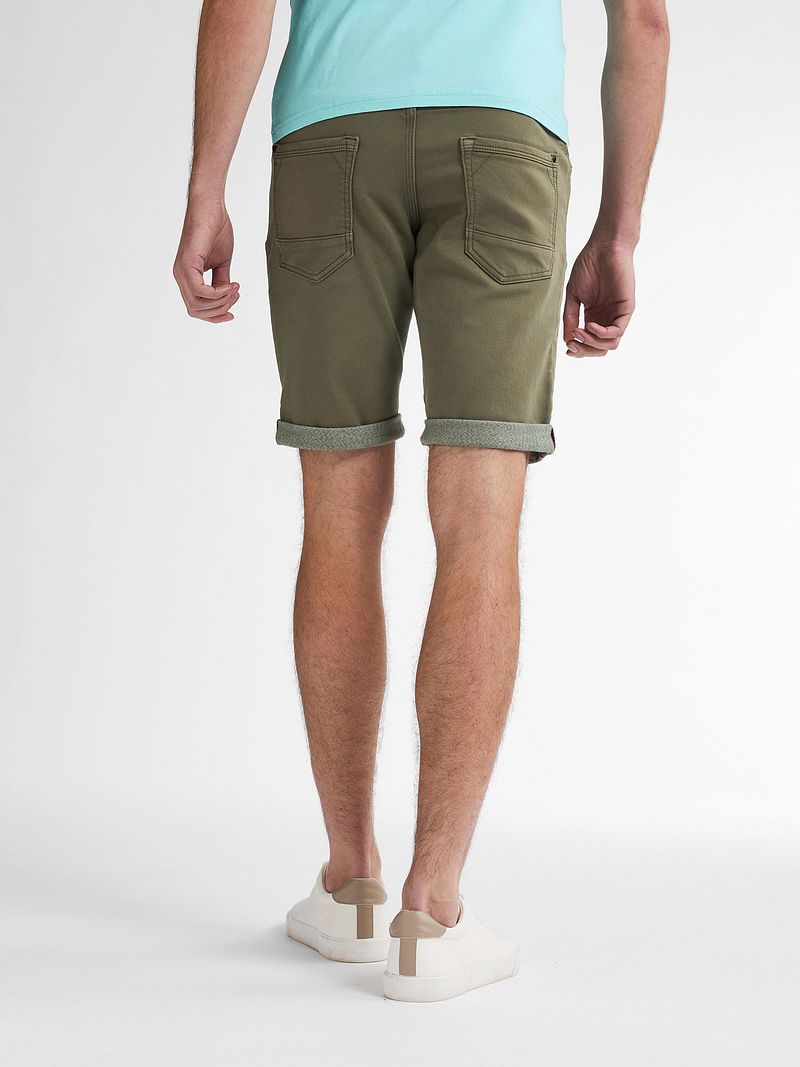 Petrol Denim Short Jackson Olijfgroen