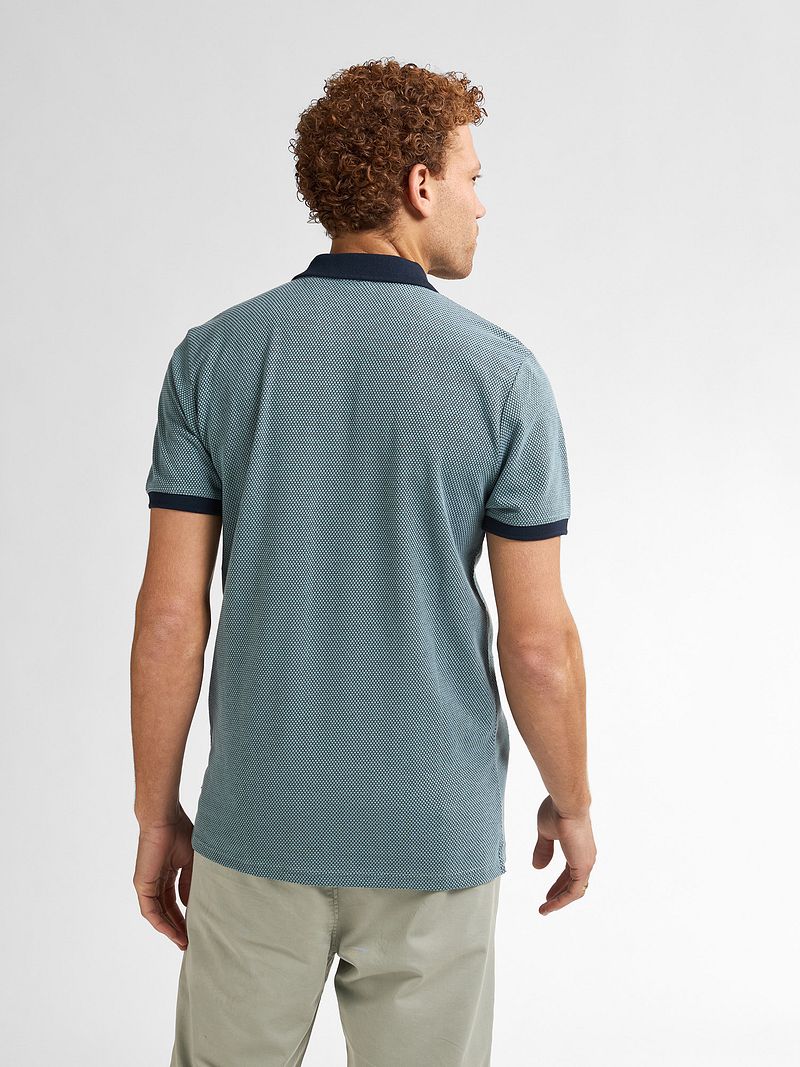 Petrol Half Zip Polo Keyline Ocean Blauw