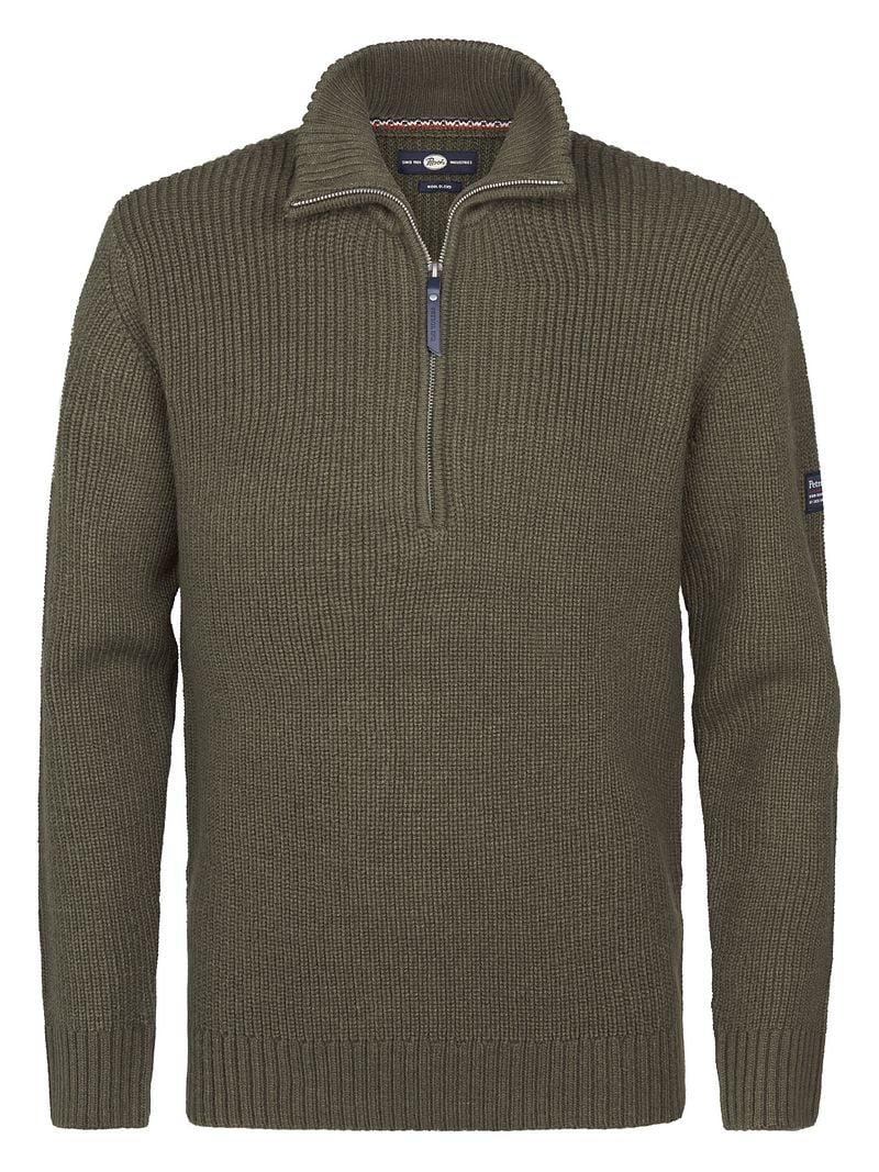 Petrol Half Zip Pullover Army Green - Größe M günstig online kaufen