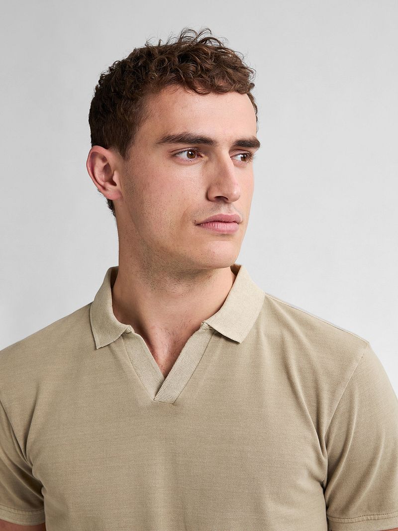 Petrol Piqué Polo Cayside Beige