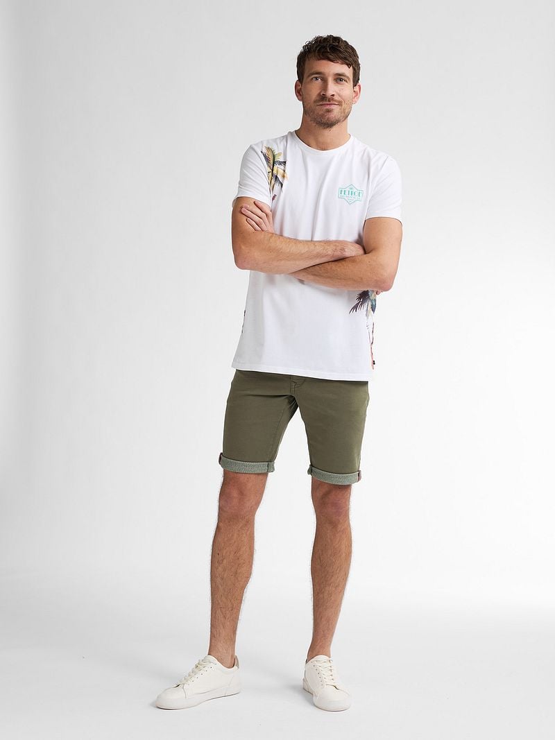 Petrol T-Shirt Islandcrest Print Weiß - Größe L günstig online kaufen