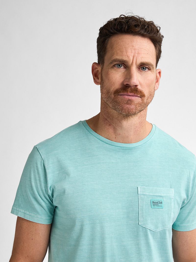 Petrol T-Shirt Key Melange Aqua