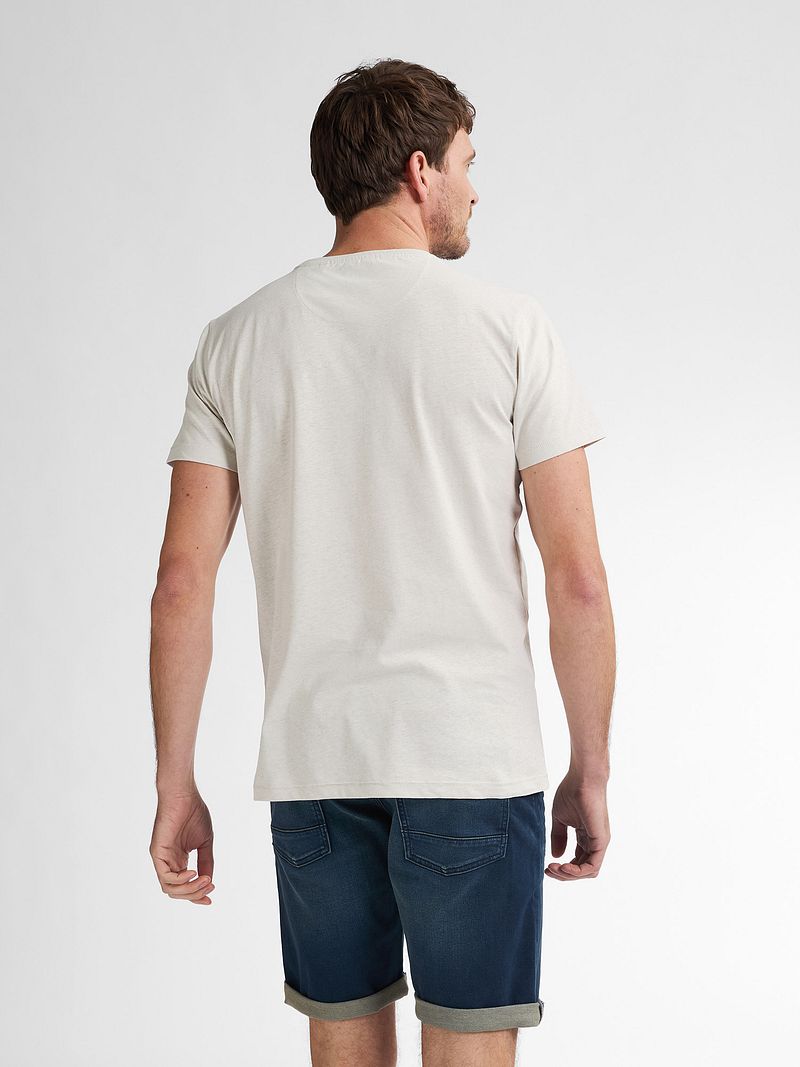 Petrol T-Shirt Viewcrest Melange Ecru