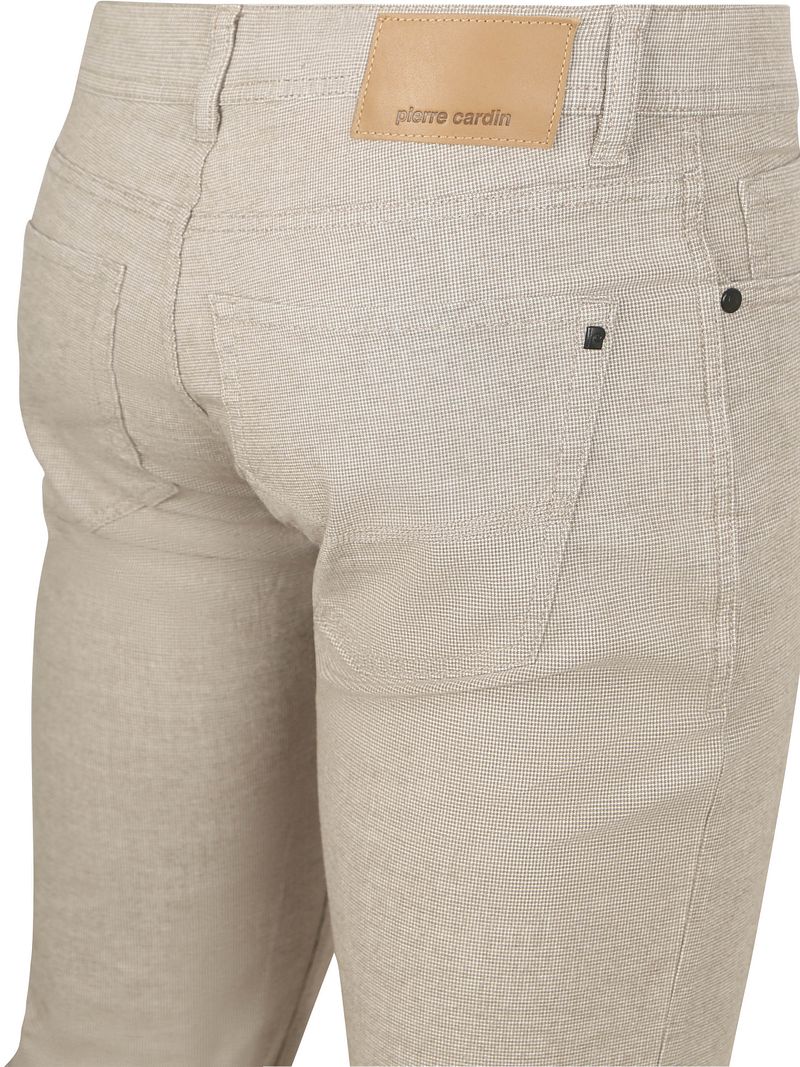 Pierre Cardin Broek Lyon Tapered Print Greige