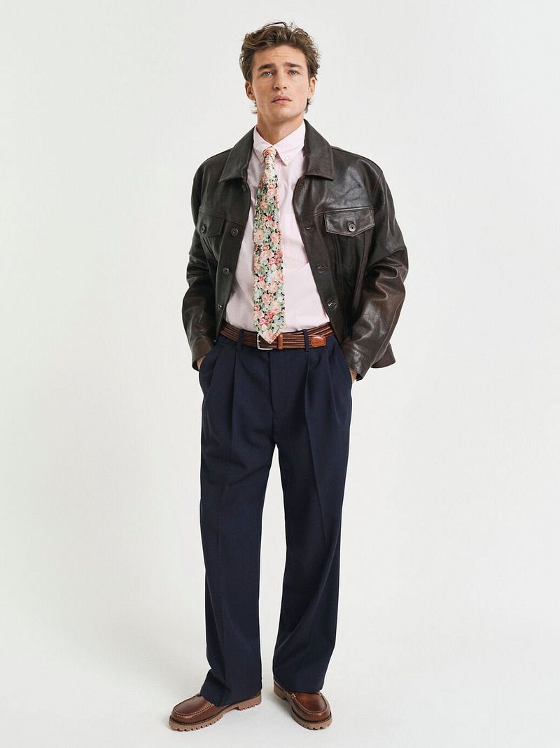 Gant Poplin Banker Hemd Stripe Hellrosa - Größe XL günstig online kaufen