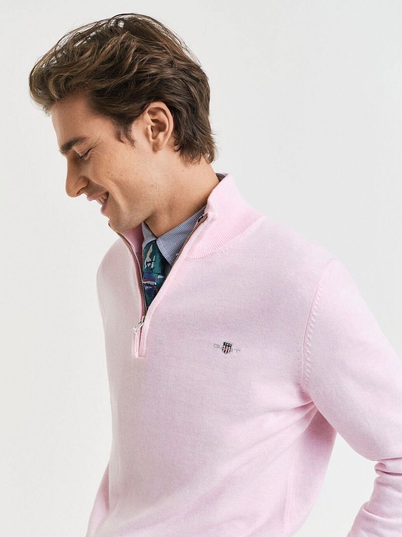 Gant Half Zip Pullover Hellrosa - Größe XXL günstig online kaufen