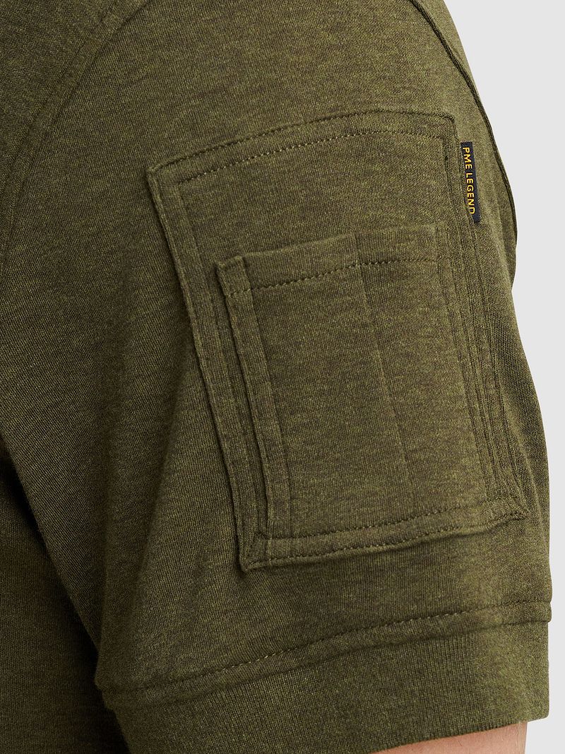 PME Legend Half-Zip Poloshirt Interlock Olijfgroen