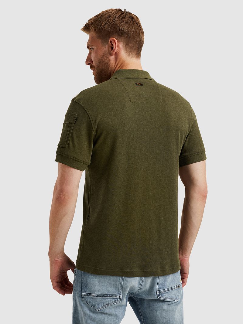 PME Legend Half-Zip Poloshirt Interlock Olijfgroen