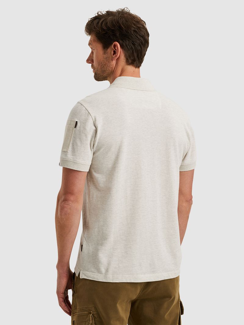 PME Legend Half-Zip Poloshirt Piqué Interlock Ecru