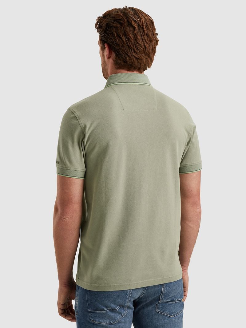 PME Legend Poloshirt Piqué Logo Grijs Groen
