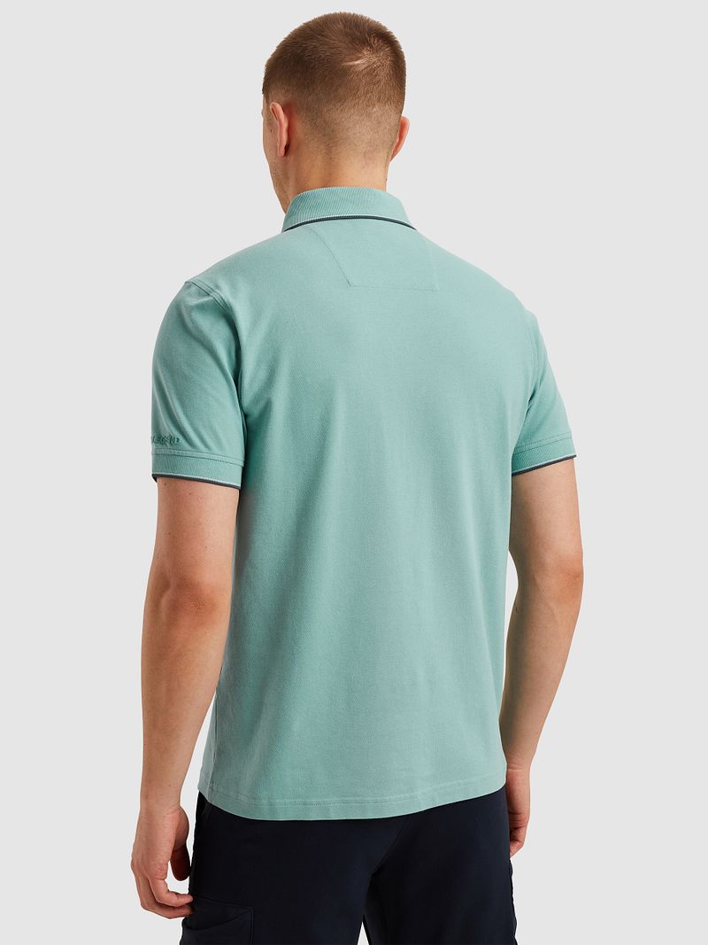 PME Legend Poloshirt Piqué Logo Lichtblauw