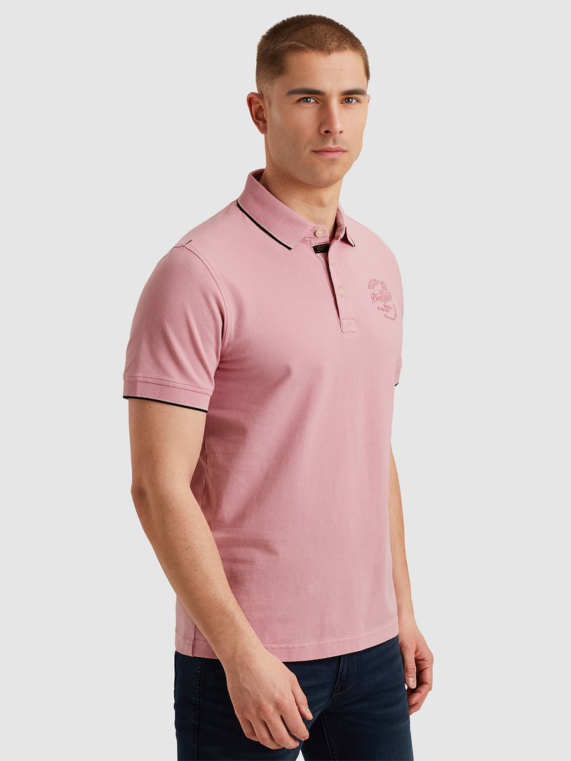 PME Legend Poloshirt Piqué Logo Roze