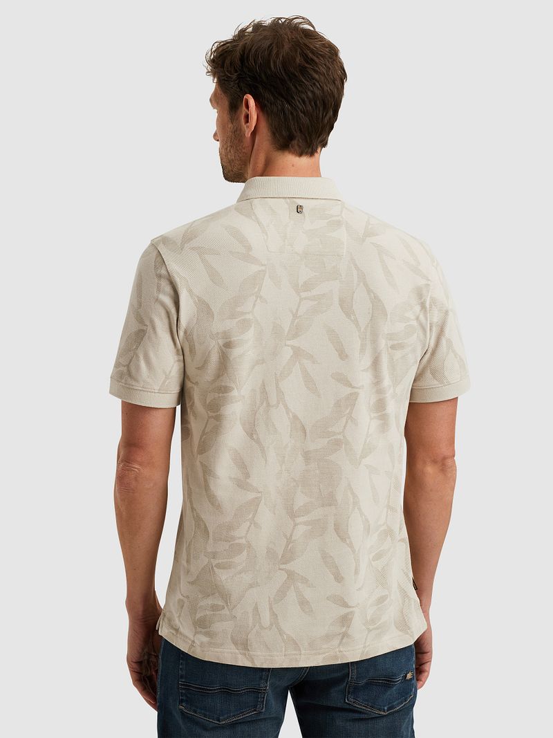 PME Legend Poloshirt Piqué Print Beige