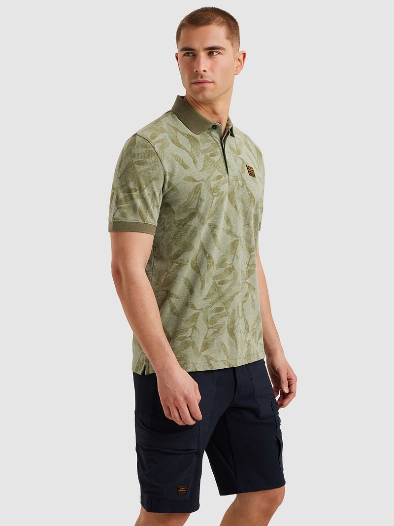 PME Legend Poloshirt Piqué Print Groen