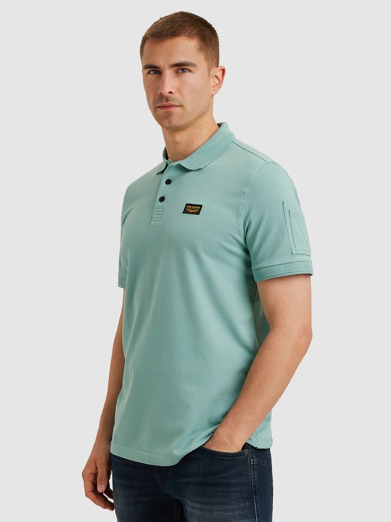 PME Legend Poloshirt Trackway Cameo Blauw