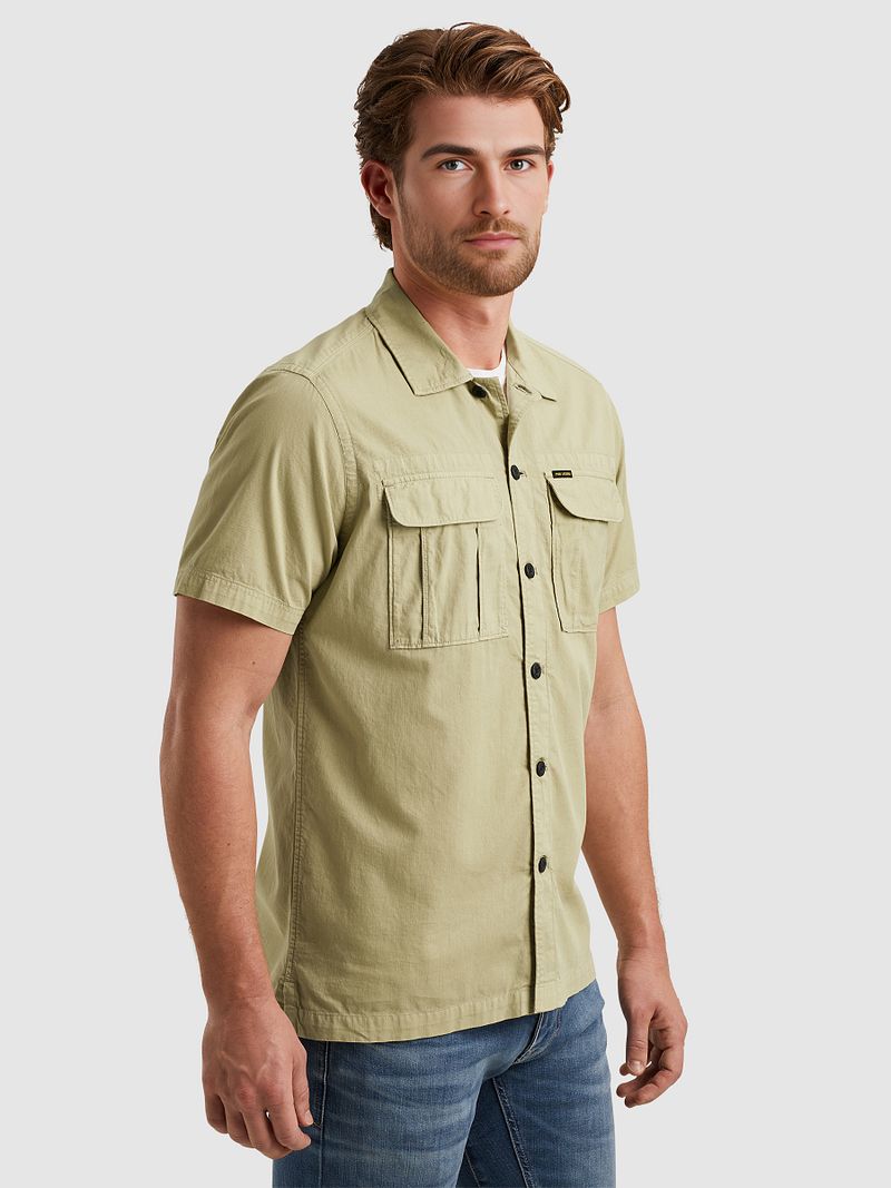 PME Legend Short Sleeve Hemd Bedford Grün - Größe M günstig online kaufen