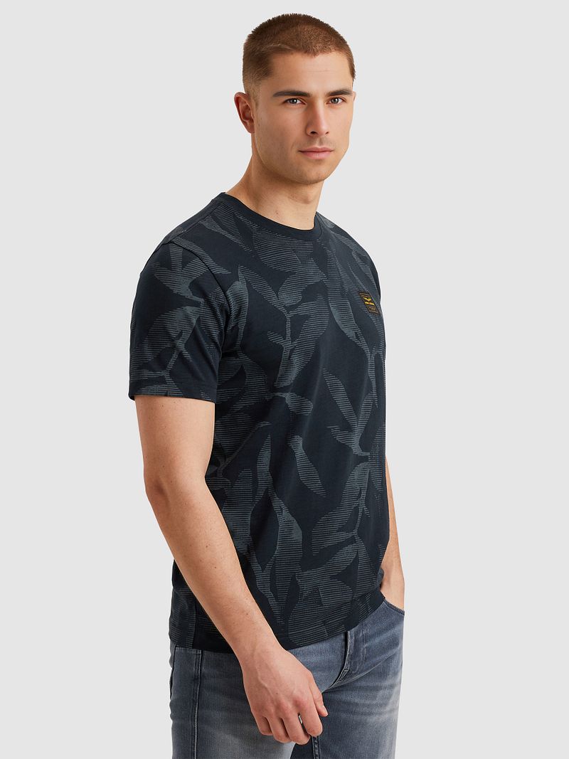 PME Legend T-Shirt Slub Jersey Druck Navy - Größe L günstig online kaufen