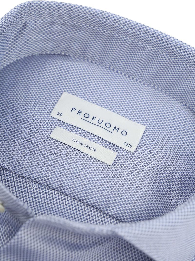 Profuomo Basketweave Overhemd Blauw
