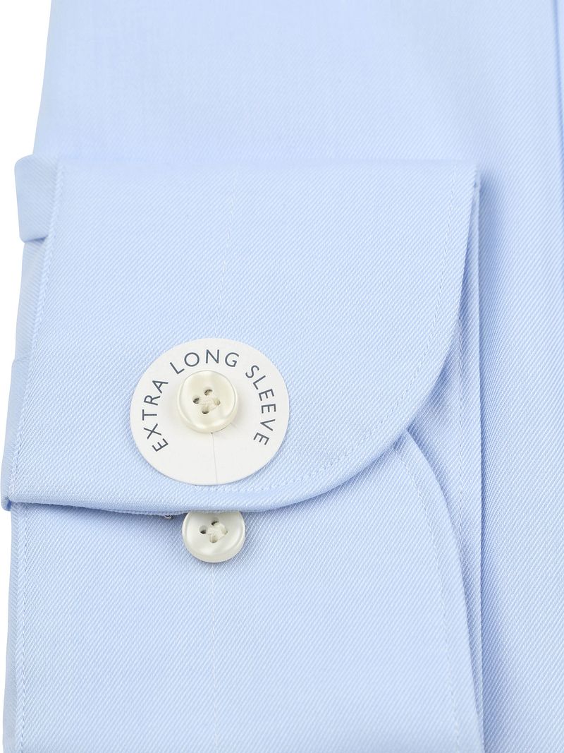 Profuomo Twill Overhemd Extra Lange Mouwen Lichtblauw