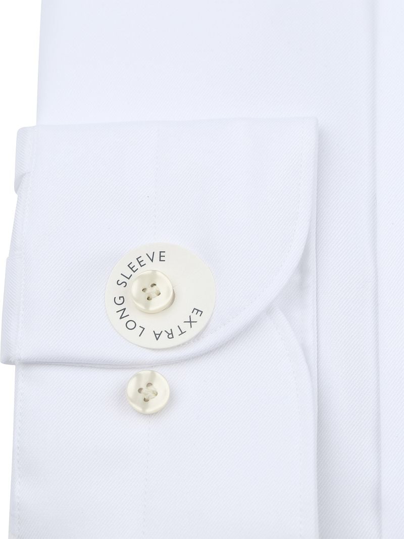 Profuomo Twill Overhemd Extra Lange Mouwen Wit