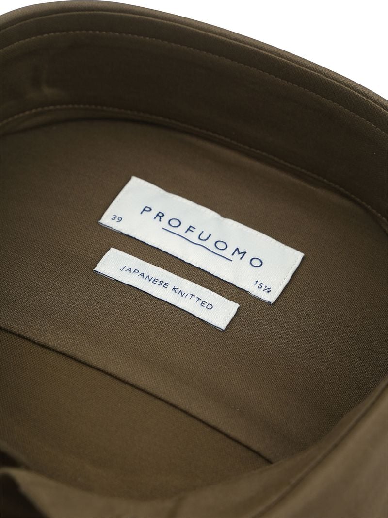 Profuomo Japanese Knitted Overhemd Army Groen