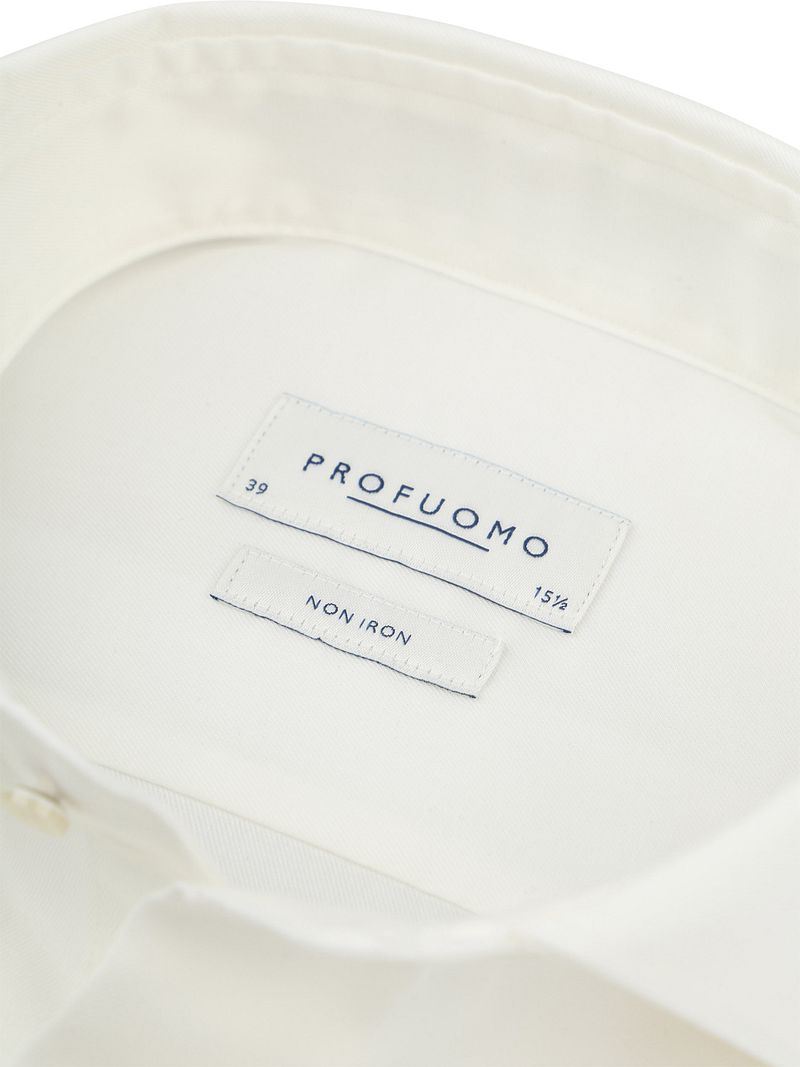 Profuomo Twill Overhemd Off White