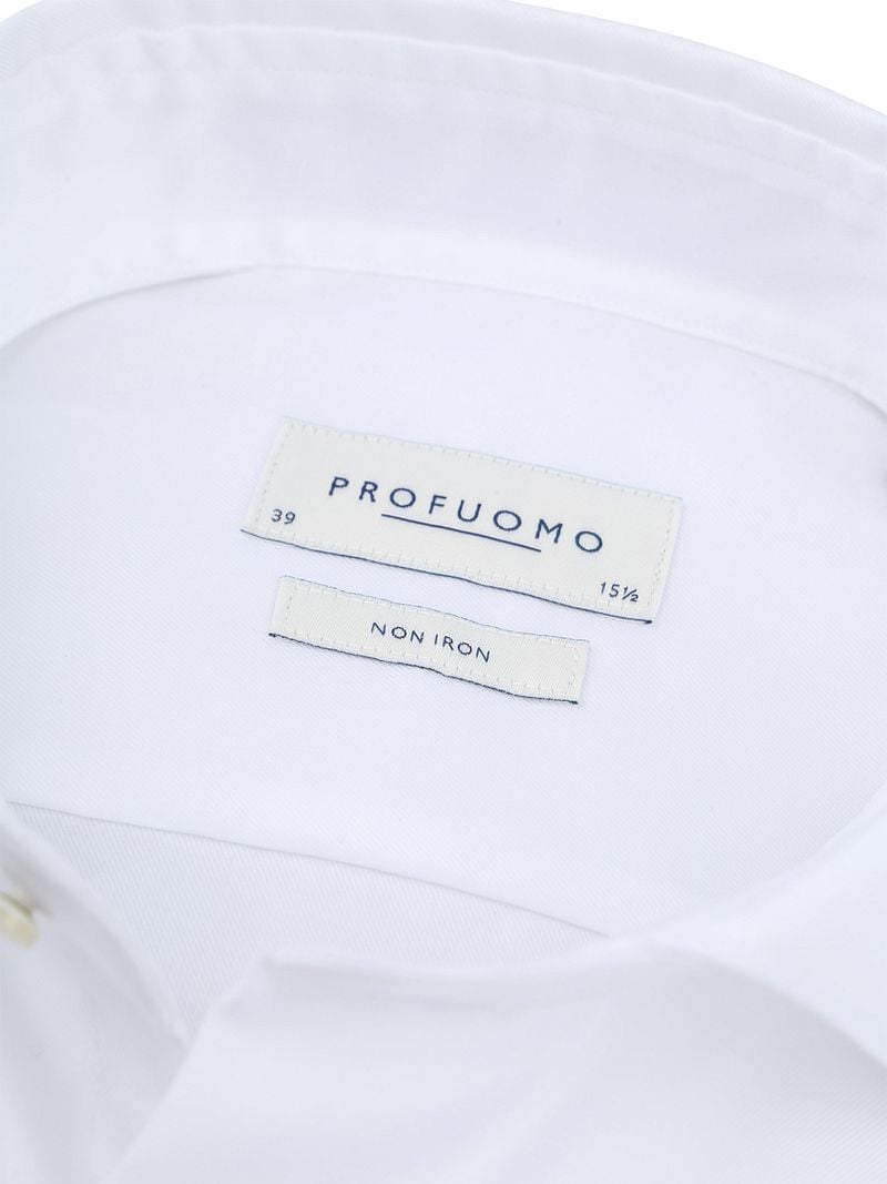 Profuomo Twill Overhemd Extra Lange Mouwen Wit