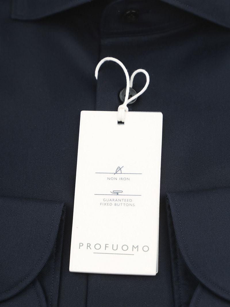 Profuomo Twill Overhemd Navy