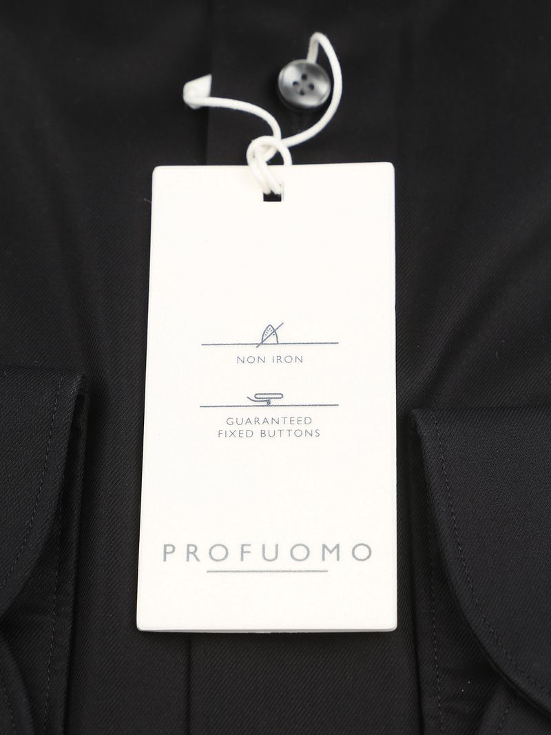 Profuomo Twill Overhemd Zwart