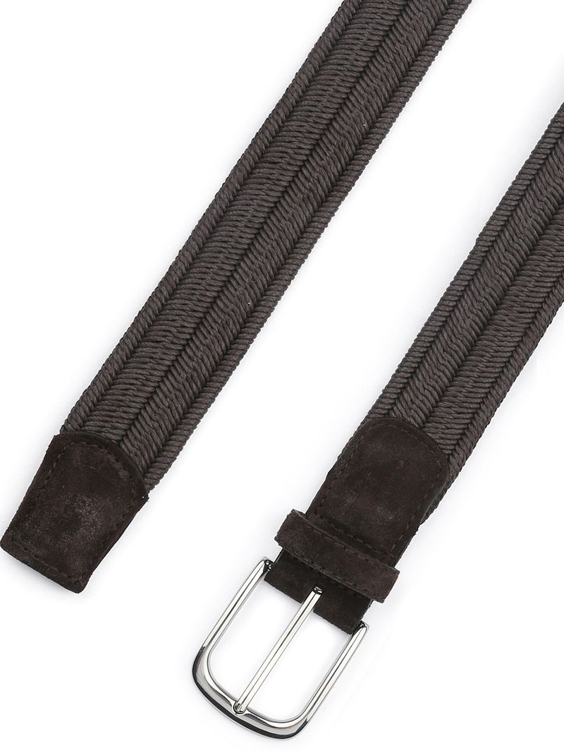 Profuomo Waxed Geflochtener Gürtel Braun - Größe 105 günstig online kaufen