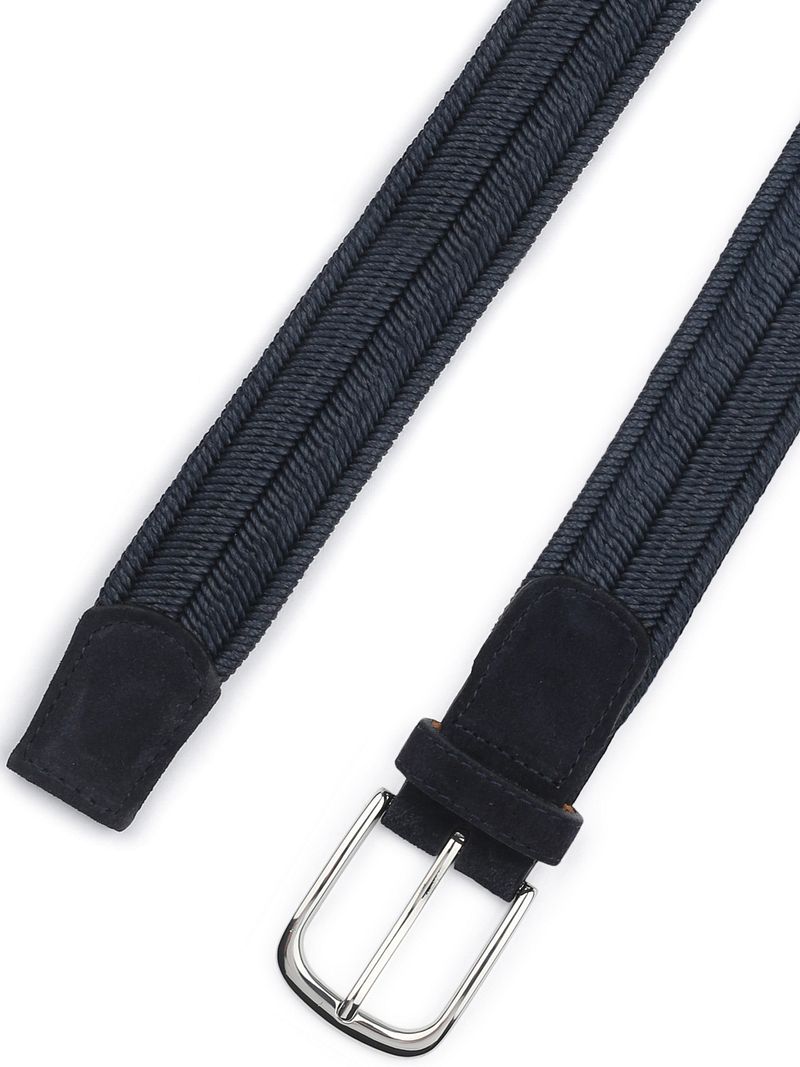 Profuomo Waxed Geflochtener Gürtel Navy - Größe 85 günstig online kaufen